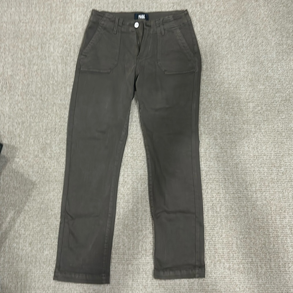 Paige Army Green pants. Never worn. Size 25.